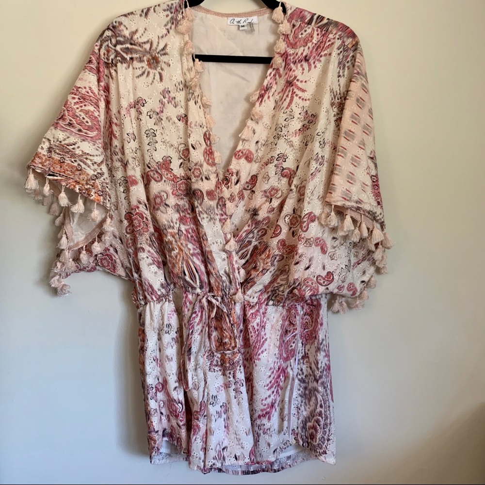 ON THE ROAD paisley Beach breaker romper Med